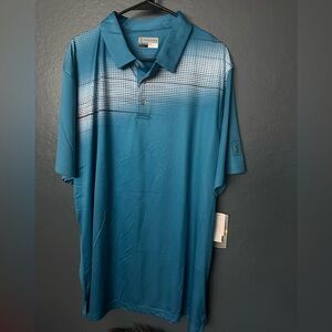 PGA Tour Blue Polo Shirt Classic Design Moisture-Wicking